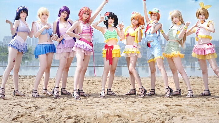 【DanceDiary】Pakaian renang pantai edisi terbatas✨warna musim panas えがおで1,2,Jump! Selamat datang di m