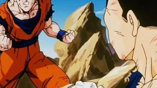 Which language is the most passionate when Vegetto first merges?