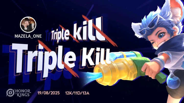 triple kill dengan hero fang dengan kill 19 walaupun banyak balik ke base