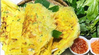 BÁNH XÈO MIỀN NAM- Pha bột Bánh Xèo giòn ngon và giòn lâu thì phải cần thêm thứ rất quan trọng này