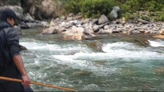 net fishing in Nepal | himalayan trout fishing technique ||