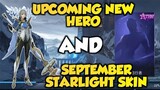 UPCOMING NEW HERO AND SEPTEMBER STARLIGHT SKIN | Mobile Legends: Bang Bang!