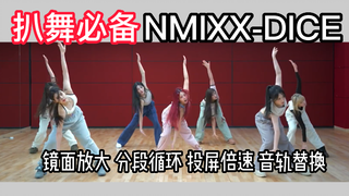 【扒舞必备】(更节拍)NMIXX新曲《DICE》练习室镜面放大 分段循环 投屏倍速 音轨替换
