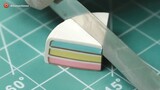 Miniature Polymer clay rainbow bunny cake