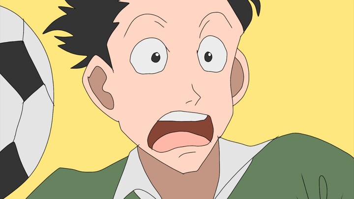 Gambar npc yg kaget karena tendangan bola si Kudo yg sangat cepat