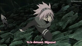 Sakura activa el byakugou no jutsu contra madara |sub español