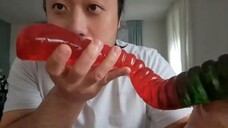 ASMR Giant Gummy Worm🪱 (Licking, Chewing, Eating & Mouth Sounds)
