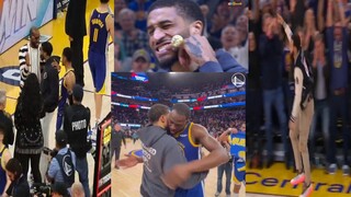 STEPH CURRY's funny reactions | GARY PAYTON RING CEREMONY and REUNITED MOMENTS #warriorsvsblazers