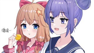 嘉然：“晚晚已经很久没跟我一起穿JK制服了”