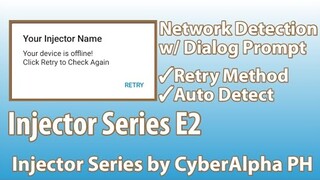 Network Detection w/ Dialog: Injector Series E2