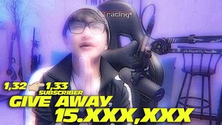GIVE AWAY! 1,32 KE 1,33 SUBSCRIBER! TERIMAKASIH YOUTUBE! SAYA SANGAT BERSYUKUR!