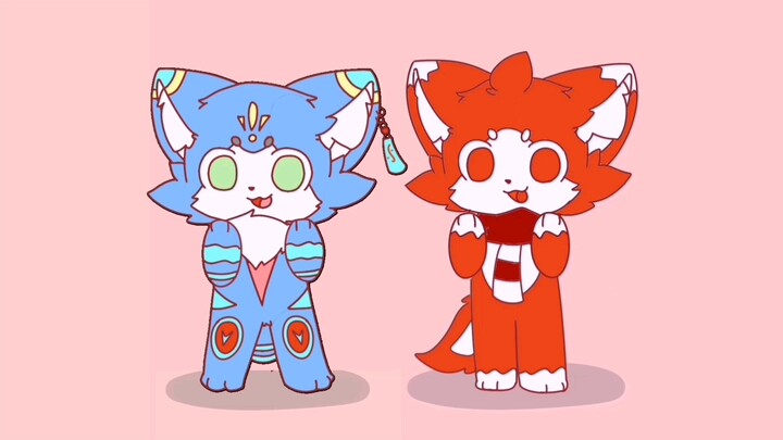 【furry】Xiaoyan and Wenxin's fans dance together~