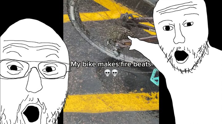 จักรยานของเขาทำให้เกิดเปลวไฟ B