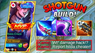 HILDA SHOTGUN BUILD TURNS ENEMY IN TO PAPER!? 😱 | MLBB