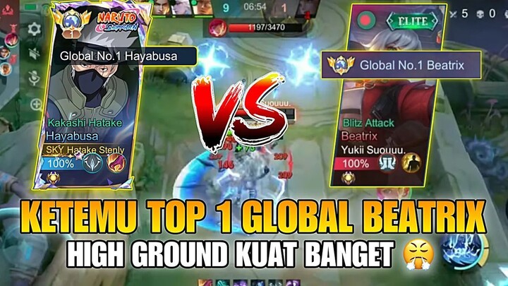 KETEMU TOP 1 GLOBAL BEATRIX ! PERTARUNGAN MMR TOP 1 GLOBAL HERO ! HIGH GROUNDNYA KUAT BANGET
