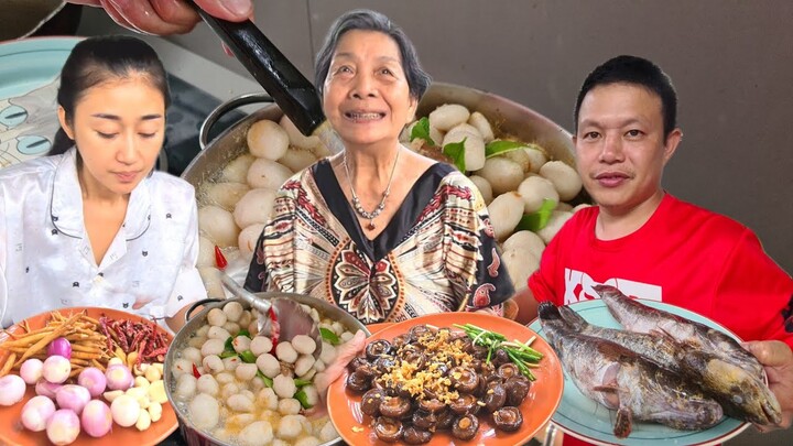 ขนมจีนน้ำยาปลาบู่ แก้อาการหนัก ตอนรับแขกมาเที่ยวบ้านหนักไปหน่อยครับ