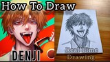 How I Draw Chainsaw man character DENJI