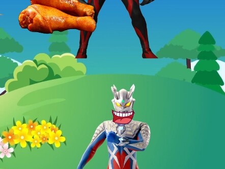 Ultraman Zero không có chân gà nào để ăn?