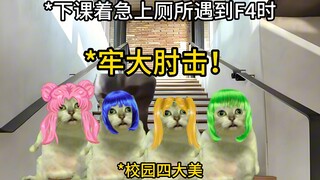 Tan học vội vàng đi vệ sinh thì gặp phải…. #Nội dung quá chân thực #Meme mèo #Trạng thái tinh thần b