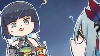 夜兰:诶？！你不是申鹤？寒鸦:你是？谁呀，你看你后面。画师《心脏弱真君》