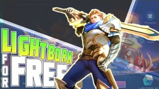 HOW TO GET FREE LIGHTBORN SKIN | MOBILE LEGENDS | 100 DIAMONDS GIVE AWAY