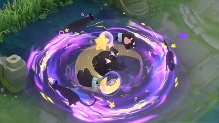 สกินแมวสุดน่ารักตัวใหม่ของหลิวชาน [Black Cat Magician] ลูกแมวช่วยในการต่อสู้และน่ารักมากในหุบเขา