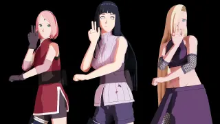 【Naruto MMD/60FPS】K/DA – THE BADDEST - Ino*Sakura*Hinata【Motion DL Link】