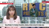 Philippines to pursue peaceful resolution in South China SeaーNHK WORLD-JAPAN NEWS