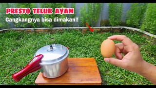 PRESTO EKSPERIMEN: CANGKANG TELUR BISA DIMAKAN SETELAH DIPRESTO??