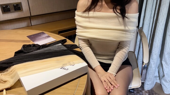 Girlfriend-style off-shoulder sweater for everyday wear – Ling's "Four Seasons" unboxing report