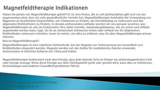 Magnetfeldtherapie Indikationen