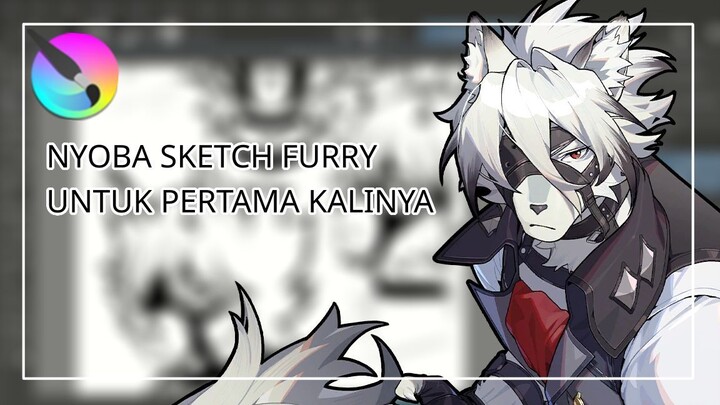 [KRITA SPEEDPAINT] Pertama kali nyoba gambar furry ft Von Lycaon (ZZZ)