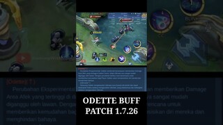 New Odette Buff!! Update Patch 1.7.26 Mobile Legends Bang Bang