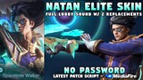 Natan Elite Skin Script No Password | Natan Chaos Hunter Skin Script | Mobile Legends