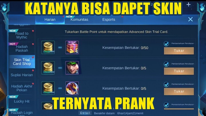RUBAH BATTLE POINT JADI SKIN?