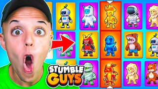REACCIONANDO a MIS PRIMERAS SKINS ESPECIALES de STUMBLE GUYS! 😨