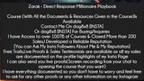 Zarak - Direct Response Millionaire Playbook Course Download