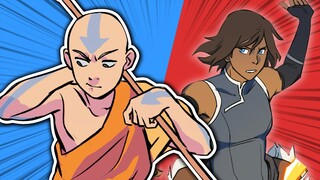 would Aang LOSE to Korra? 🍃🌊 #shorts