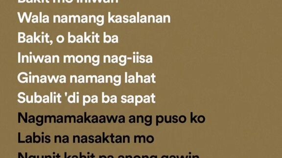 one of my favorite song                   ang  sakit nito