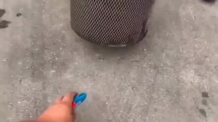 Using firecrackers to clean the air filter