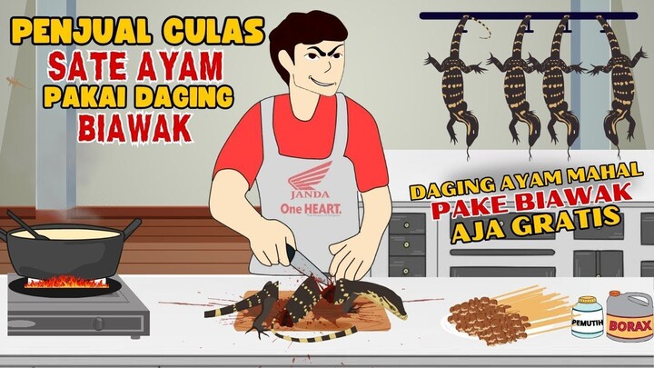 PENJUAL CULAS SATE AYAM DIGANTI DAGING BIAWAK  SINETRON AZAB