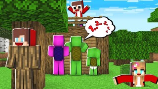 Hide and Seek : Maizen Family vs Mikey Family - Funny Story in Minecraft (JJ and)