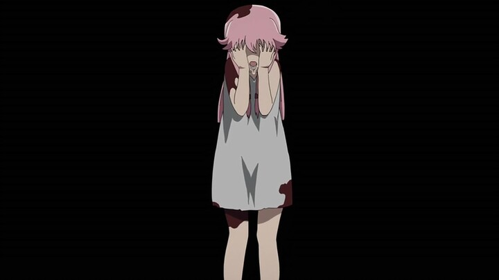 The girl was abused and hungry, so she could only eat the straw mat on the ground [Future Diary Fina