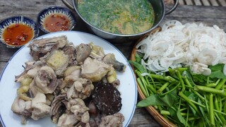 LẨU GÀ VƯỜN NẤU MẺ chuối cây - Bin Đen Miền Tây # 344