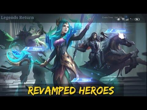 REVAMPED HEROES VEXANA FARAMIS LEOMORD PROJECT NEXT 3 RISE OF THE NECROKEEP MOBILE LEGENDS BANG BANG