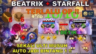 BEATRIX STARFALL TERLALU OP !! MUSUH AUTO JADI BINTANG 1 SEMUA !! MAGIC CHESS MOBILE LEGENDS