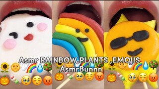 Asmr RAINBOW SUGARCRAFT and EMOJIS with PLANTS