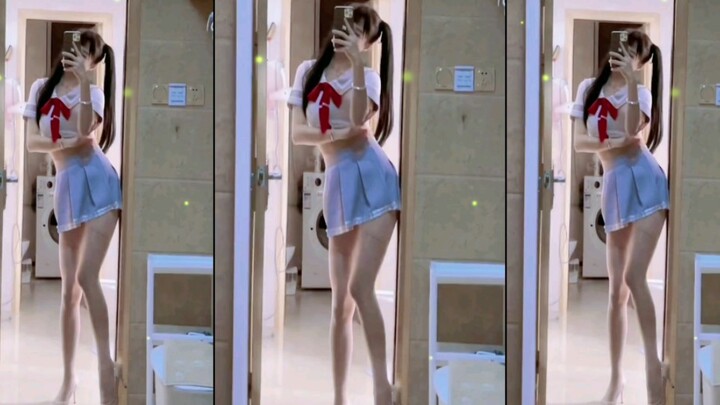 双马尾+JK+嗨丝，三倍暴击～JK小姐姐