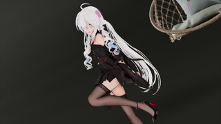 [MMD·3D]Yowane Haku in black dress - Girls' Generation - Genie