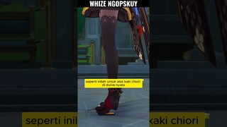 Seperti inilah bentuk Alas Kaki Chiori di dunia Nyata 😱 #shorts #genshinimpact